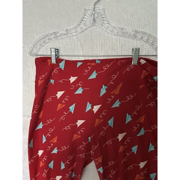 Lularoe 2 Pair Of Tall & curvy Leggings, Soft And Buttery Leggings, Blue & Red - Picture 5 of 5